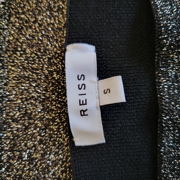 Reiss Josephine Lurex Metallic Tonal Striped Pull Over Women's Jumper Sweater S - Picture 11 of 12